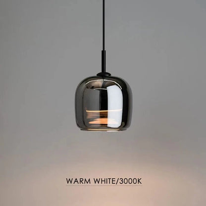 Verthara Smoke Grey Glass Pendant Light