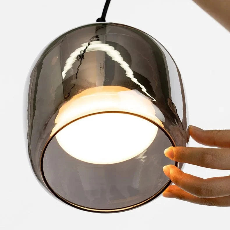 Verthara Smoke Grey Glass Pendant Light