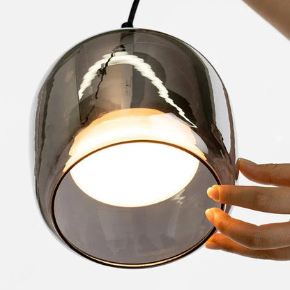 Verthara Smoke Grey Glass Pendant Light
