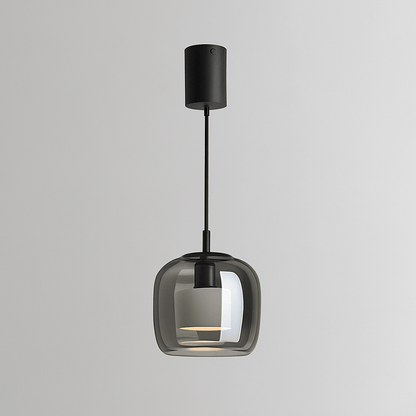 Verthara Smoke Grey Glass Pendant Light 1 Adjustable height / Tricolor