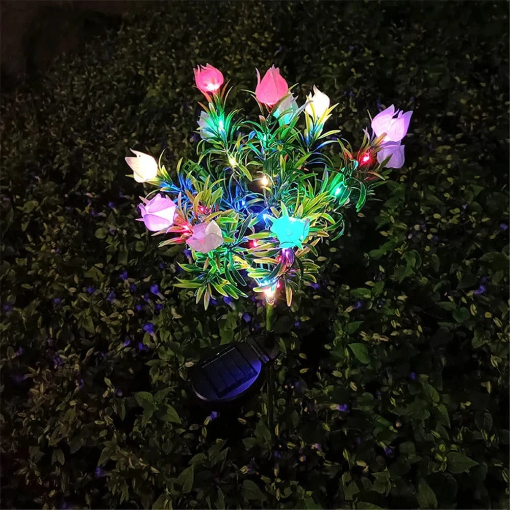 Verthara Solar Flower Tree Light - 42 LED Gardenia Lamp Multicolor / 1pc