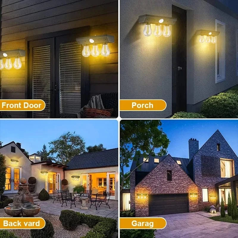 Verthara Solar Induction Outdoor Wall Lights - Motion-Activated, Energy-Efficient Lighting for Courtyards and Kids' Rooms