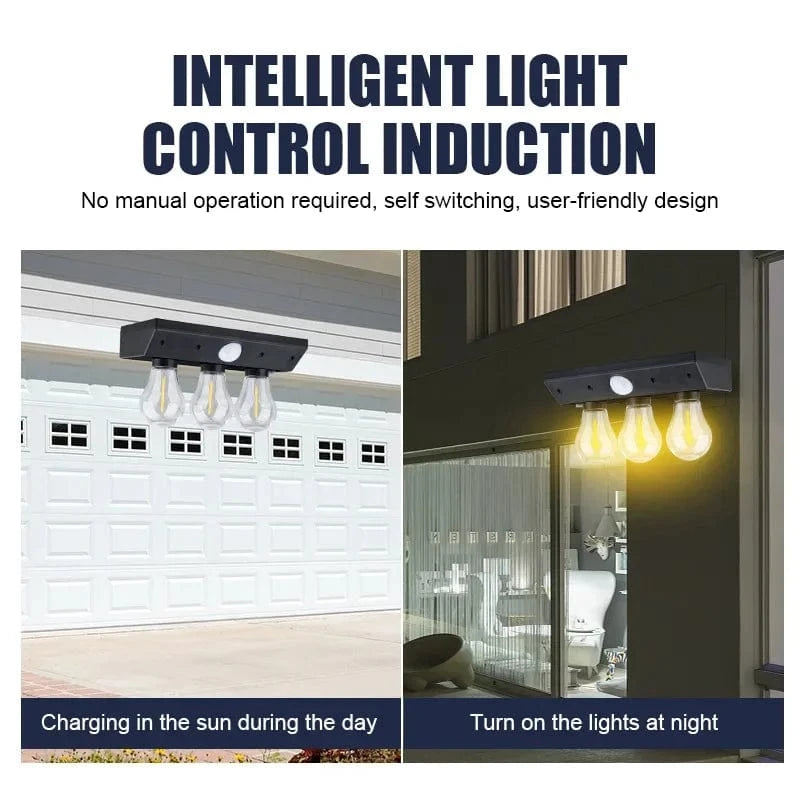 Verthara Solar Induction Outdoor Wall Lights - Motion-Activated, Energy-Efficient Lighting for Courtyards and Kids' Rooms