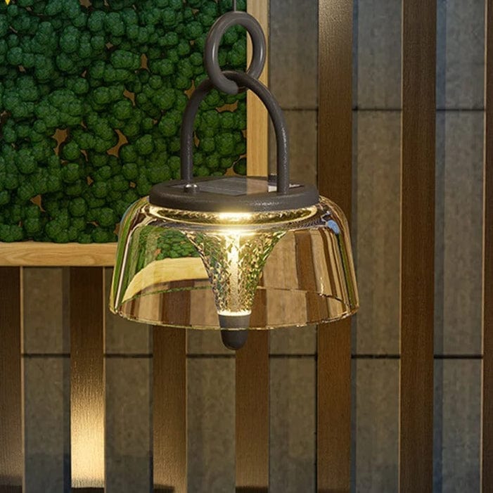 Verthara Solar LED Hanging Lantern - Waterproof - USB Rechargeable - Three Lighting Modes - Ideal For Outdoor - Garden - Patio - Camping