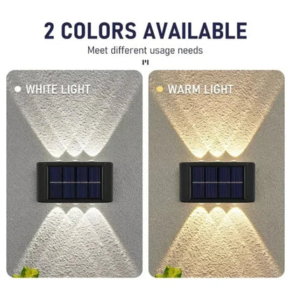 Verthara Solar LED Outdoor Wall Light – Waterproof - Auto On/Off - Warm White - Durable ABS - Easy Installation - IP65 Rated