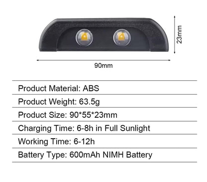 Verthara Solar LED Outdoor Wall Light – Waterproof - Auto On/Off - Warm White - Durable ABS - Easy Installation - IP65 Rated