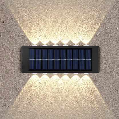 Verthara Solar LED Outdoor Wall Light – Waterproof - Auto On/Off - Warm White - Durable ABS - Easy Installation - IP65 Rated