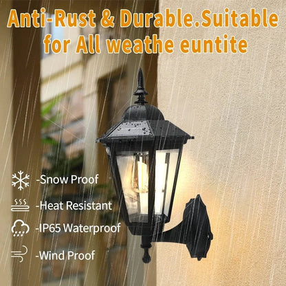 Verthara Solar LED Pathway Lights - Retro Design - Intelligent Light Control - Waterproof - Easy Installation - Two-Colour Options