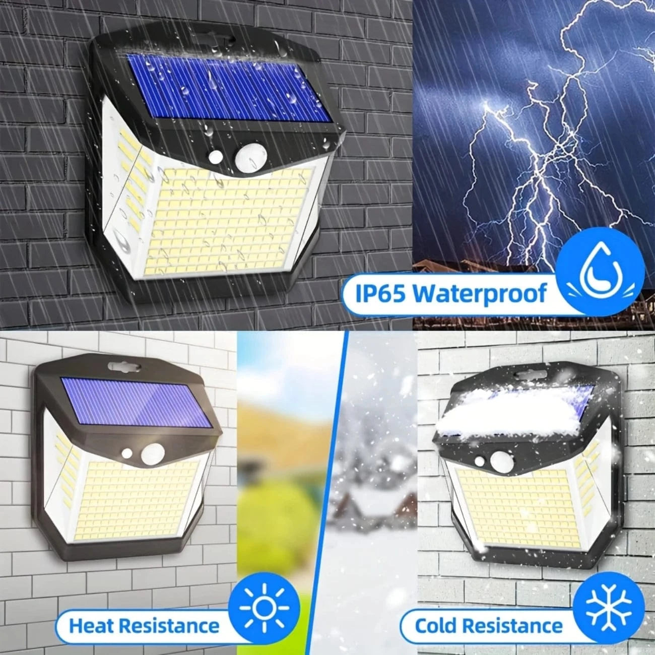 Verthara Solar LED Wall Light With Motion Sensor – Waterproof - 270° Wide Angle - Outdoor Security Lighting - 248 LEDs - 3 Modes