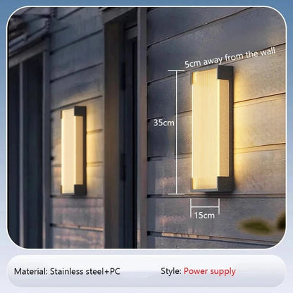 Verthara Solar Outdoor Wall Light – Waterproof Stainless Steel Garden Lantern with Automatic On/Off Sensor for Patios and Balconies A 35cm