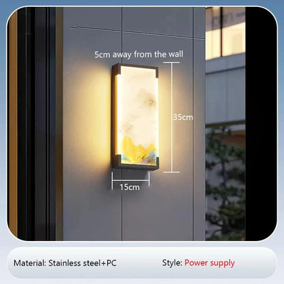 Verthara Solar Outdoor Wall Light – Waterproof Stainless Steel Garden Lantern with Automatic On/Off Sensor for Patios and Balconies B 35cm