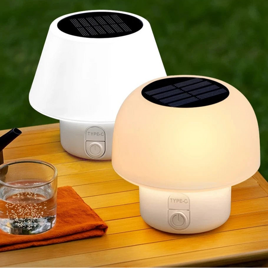 Verthara Solar Portable Table Lamp with 4 Lighting Modes – Waterproof LED Light for Indoor and Outdoor Use