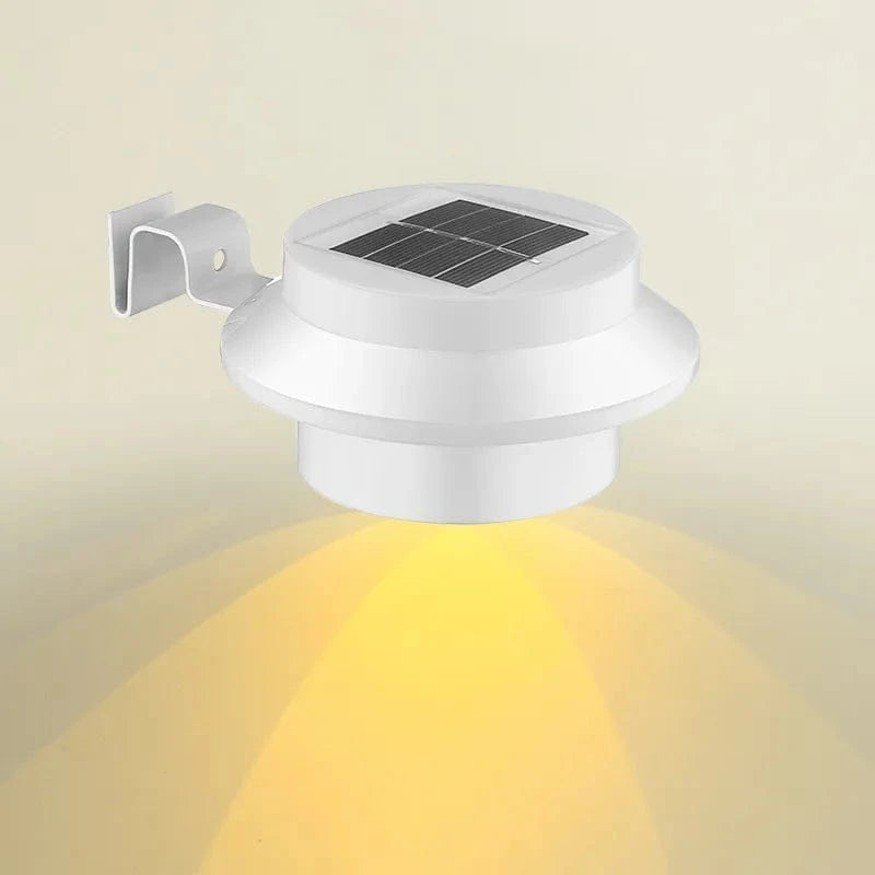 Verthara Solar Powered Fence Lights for Outdoor Use - Weather Resistant LED Garden Lights with Automatic On/Off Sensor White- Warm / 1 PCS