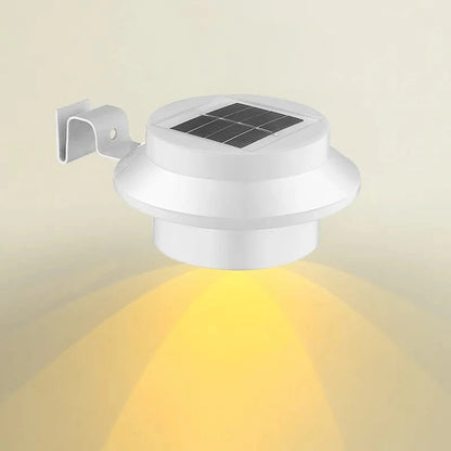 Verthara Solar Powered Fence Lights for Outdoor Use - Weather Resistant LED Garden Lights with Automatic On/Off Sensor White- Warm / 1 PCS