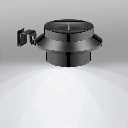 Verthara Solar Powered Fence Lights for Outdoor Use - Weather Resistant LED Garden Lights with Automatic On/Off Sensor Black- White / 1 PCS