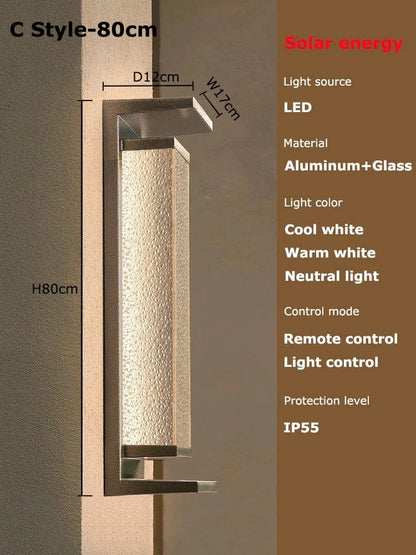 Verthara Solar Wall Light with Dusk to Dawn Sensor – Waterproof Outdoor Lantern for Patio and Garage