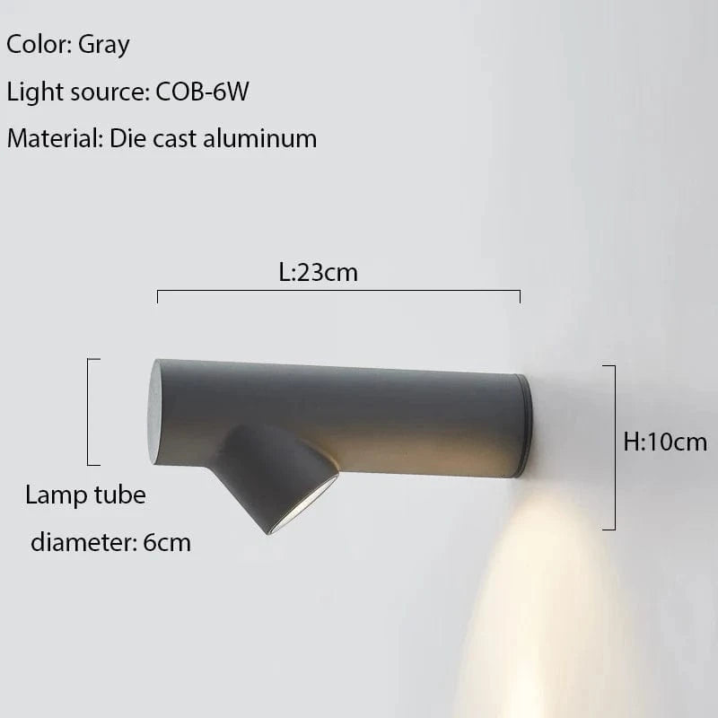 Verthara Stylish LED Wall Sconce - Durable Aluminum Outdoor Wall Lights in Black, Grey, and White for Indoor and Bathroom Use