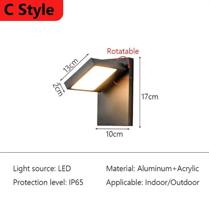 Verthara Ultra-Bright Waterproof Outdoor Wall Light – IP65 Rated Exterior Wall Lantern for Garden, Balcony, and Patio