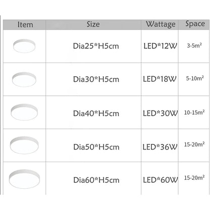 Verthara Ultra-Thin Dimmable LED Flush Mount Ceiling Light with Remote Control – Black and White Options for Home and Restaurant