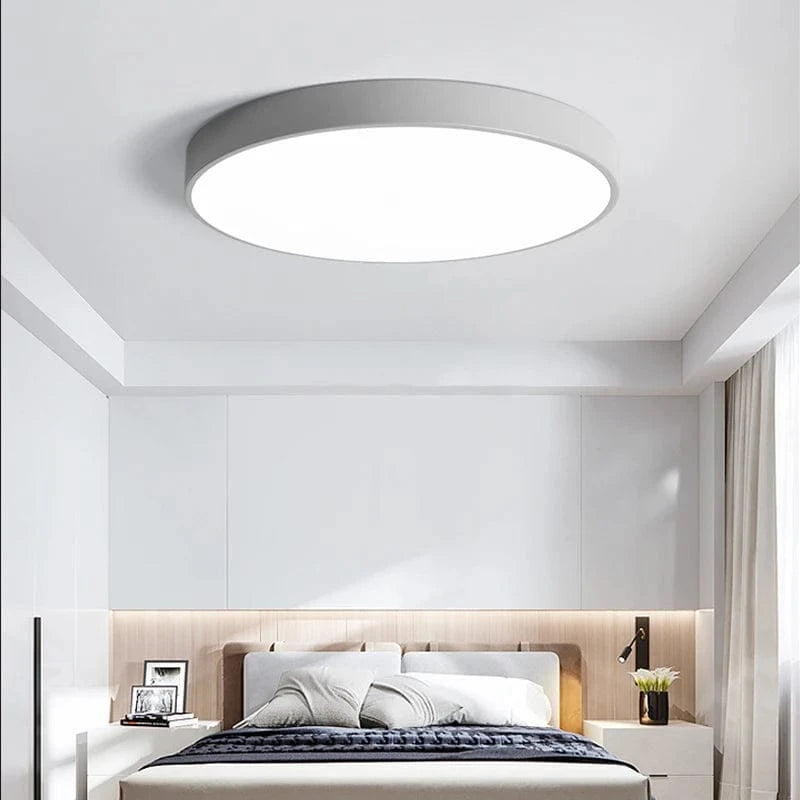 Verthara Ultra-Thin Dimmable LED Flush Mount Ceiling Light with Remote Control – Black and White Options for Home and Restaurant