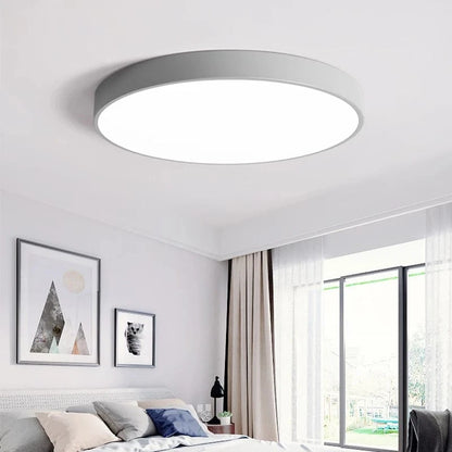 Verthara Ultra-Thin Dimmable LED Flush Mount Ceiling Light with Remote Control – Black and White Options for Home and Restaurant