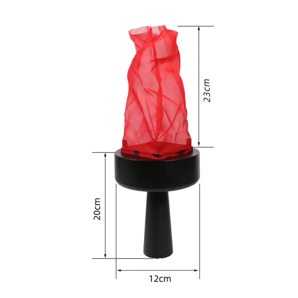 Verthara USB Rechargeable 3D Flame Simulation Light – Handheld Torch for Indoor Decor and Holiday Celebrations, Adjustable Flame Height 23cm Flame