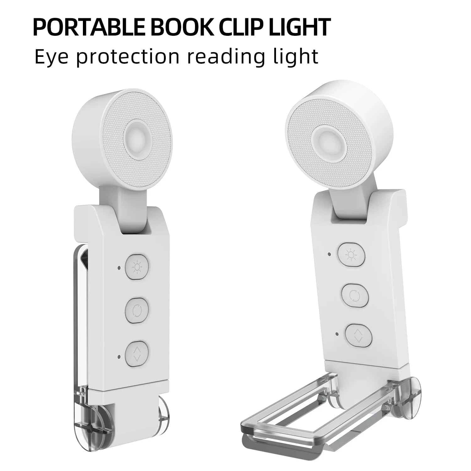 Verthara USB Rechargeable Clip-On Book Light with Adjustable Brightness – Portable LED Reading Lamp for Eye Protection and Comfort