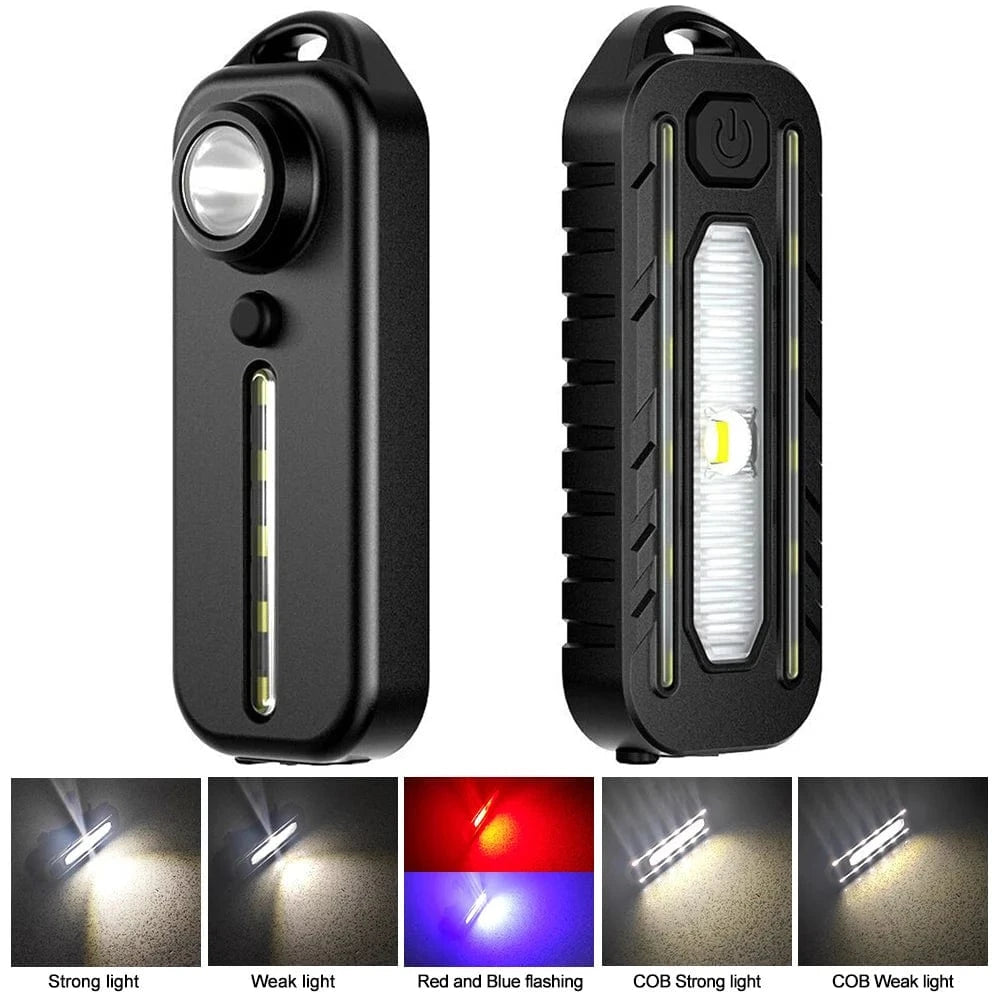 Verthara USB Rechargeable LED Bicycle Light with Red and Blue Flashing Modes – Waterproof Emergency Safety Torch for Cyclists