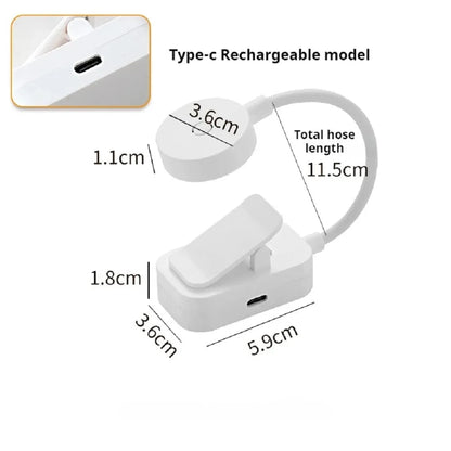 Verthara USB Rechargeable LED Book Light With Clip - Dimmable - 3 Colour Temperature Modes - 360° Flexible Neck - Eye Protection - Portable Design Default