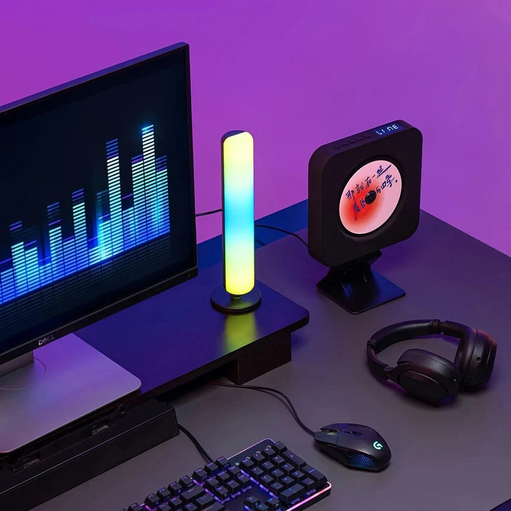 Verthara USB Rechargeable RGB Music Rhythm Light Bar – Compact Christmas Decoration with Music Sync Function