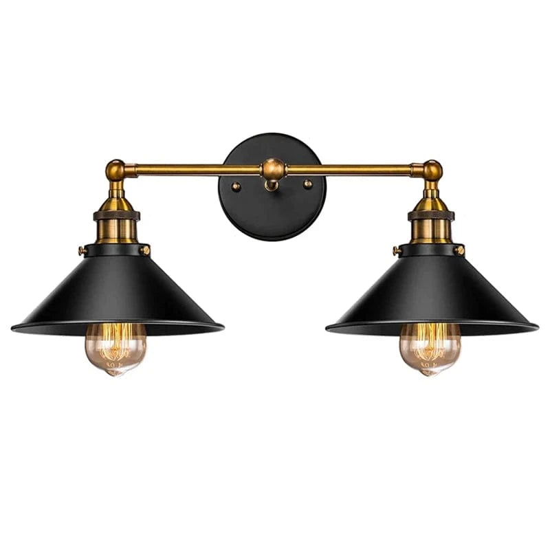 Verthara Vintage Industrial Black Pendant Light with E27 Base – Adjustable Height Hanging Light for Living Room and Dining Room 2WB / No Bulb