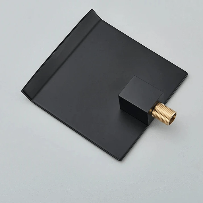 Verthara Wall Mounted Bathroom Faucet with Waterfall Outlet – Cold and Hot Mixer Basin Tap in Polished Chrome