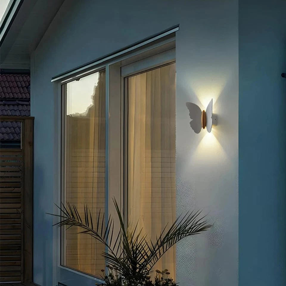 Verthara Waterproof 6W LED Garden Light – Aluminum Butterfly Outdoor Wall Lamp for Decor