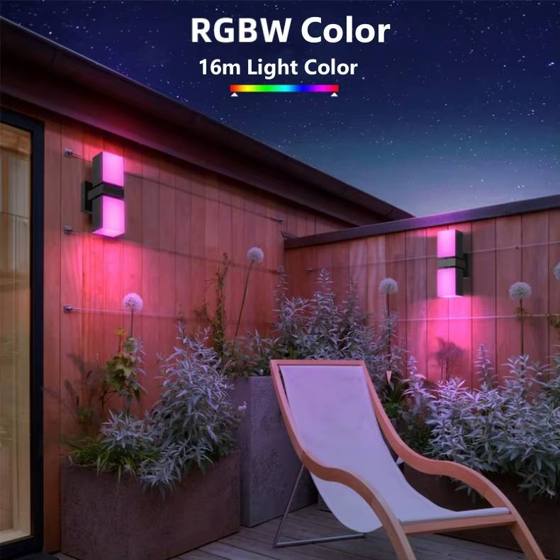 Verthara Waterproof Outdoor Wall Lamp – Adjustable Angle LED Exterior Wall Light in Black Aluminum for Garden and Pathway Lighting