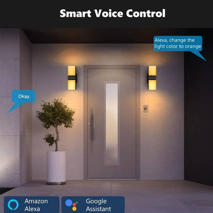 Verthara Waterproof Outdoor Wall Lamp – Adjustable Angle LED Exterior Wall Light in Black Aluminum for Garden and Pathway Lighting