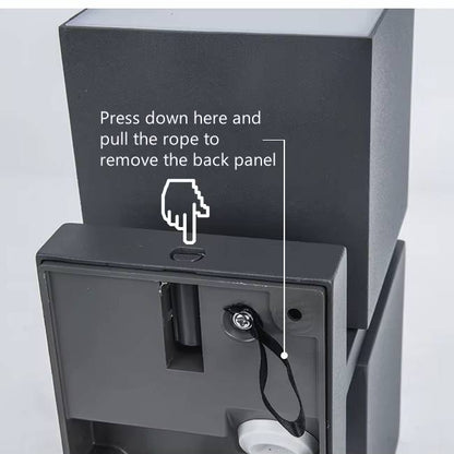 Verthara Waterproof Outdoor Wall Lamp – Adjustable Angle LED Exterior Wall Light in Black Aluminum for Garden and Pathway Lighting