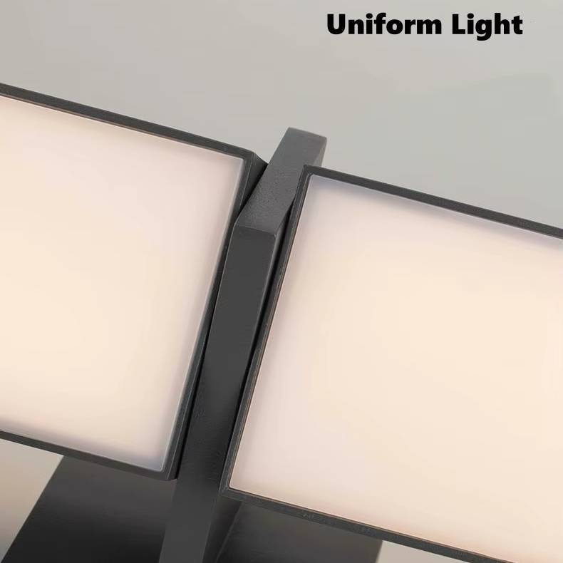 Verthara Waterproof Outdoor Wall Lamp – Adjustable Angle LED Exterior Wall Light in Black Aluminum for Garden and Pathway Lighting