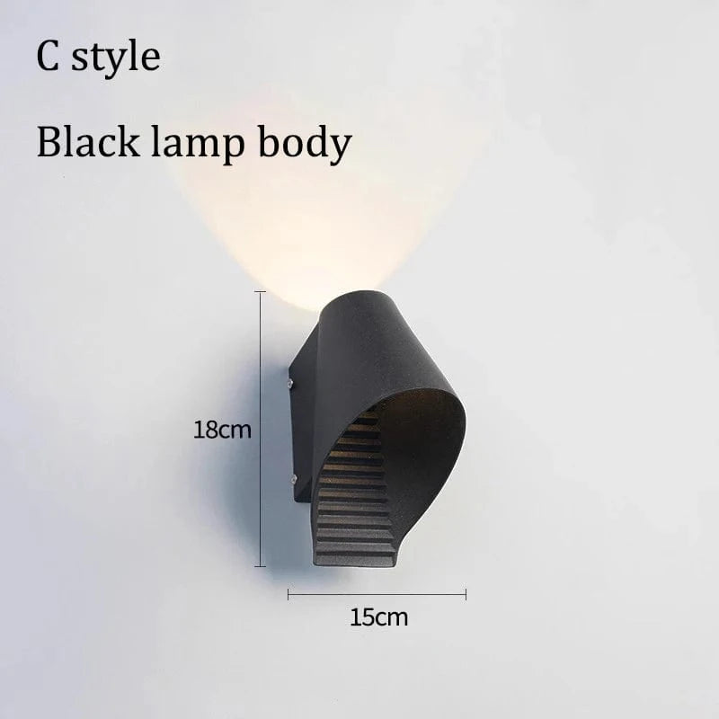 Verthara Waterproof Outdoor Wall Lamp – Modern Exterior Wall Lights for Courtyards, Entrances, and Balconies – Energy Efficient Black Lantern