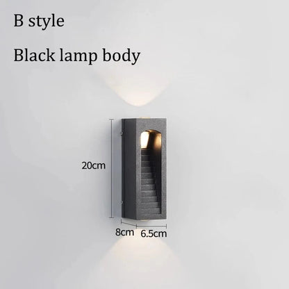 Verthara Waterproof Outdoor Wall Lamp – Modern Exterior Wall Lights for Courtyards, Entrances, and Balconies – Energy Efficient Black Lantern