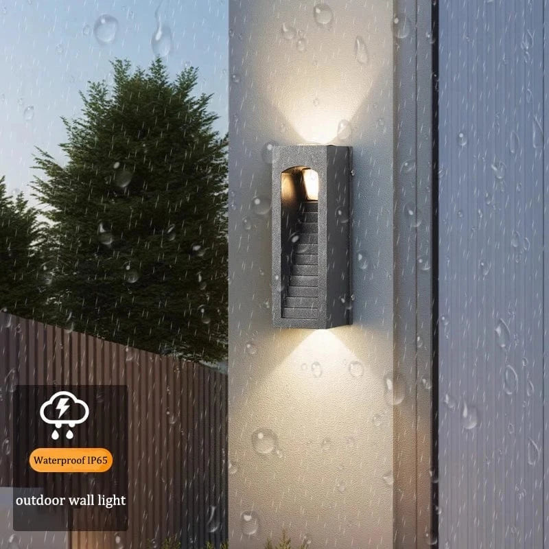 Verthara Waterproof Outdoor Wall Lamp – Modern Exterior Wall Lights for Courtyards, Entrances, and Balconies – Energy Efficient Black Lantern