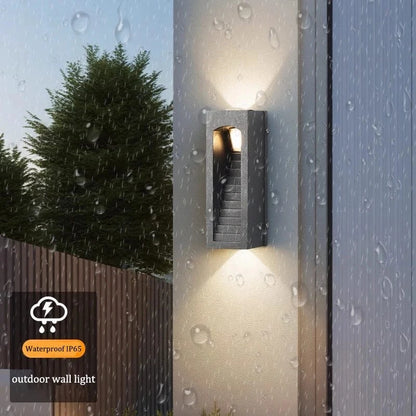 Verthara Waterproof Outdoor Wall Lamp – Modern Exterior Wall Lights for Courtyards, Entrances, and Balconies – Energy Efficient Black Lantern