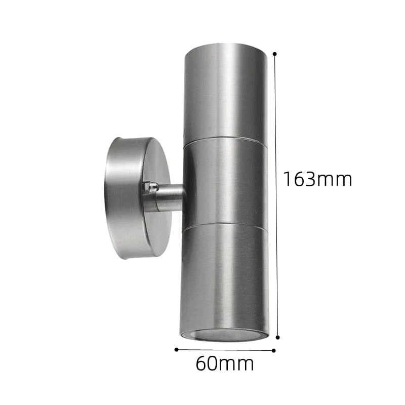 Verthara Waterproof Outdoor Wall Lamp - Stainless Steel Up and Down Lights for Garden and Porch, Modern Exterior Wall Lights