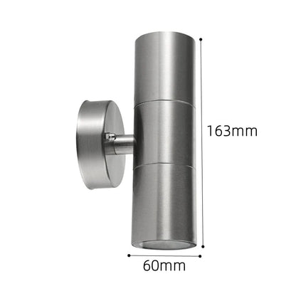 Verthara Waterproof Outdoor Wall Lamp - Stainless Steel Up and Down Lights for Garden and Porch, Modern Exterior Wall Lights