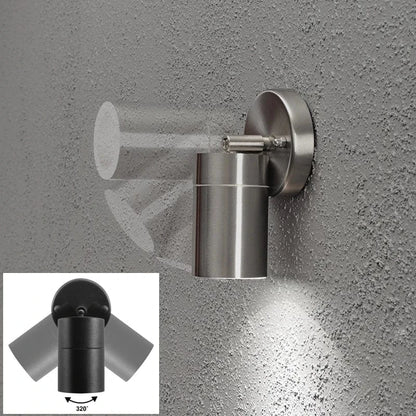 Verthara Waterproof Outdoor Wall Lamp - Stainless Steel Up and Down Lights for Garden and Porch, Modern Exterior Wall Lights