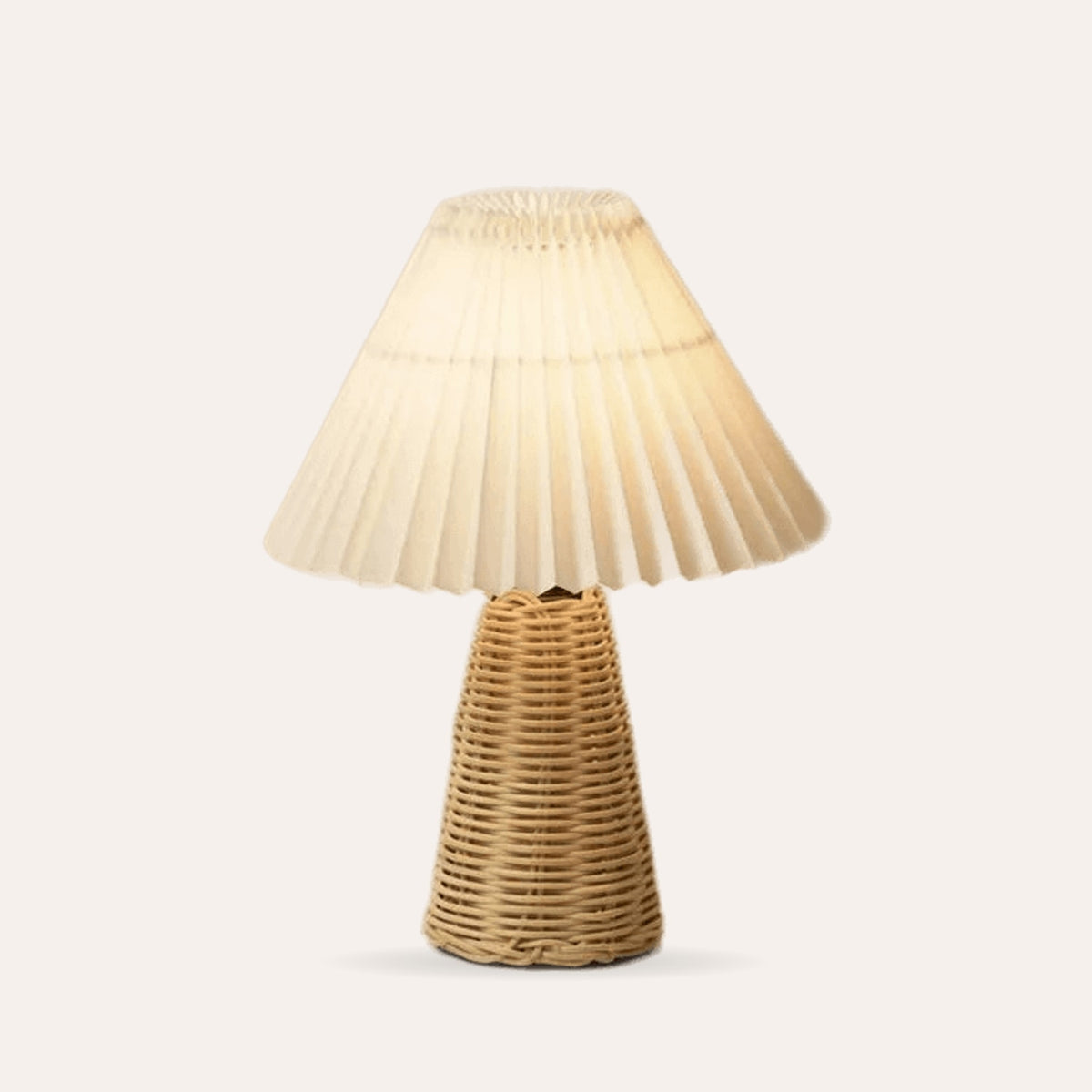 Vintage Rattan Table Lamp