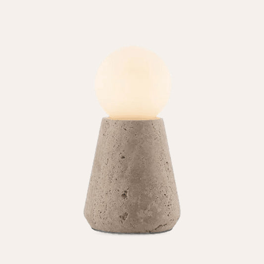Wabi-Sabi Travertine Table Lamp