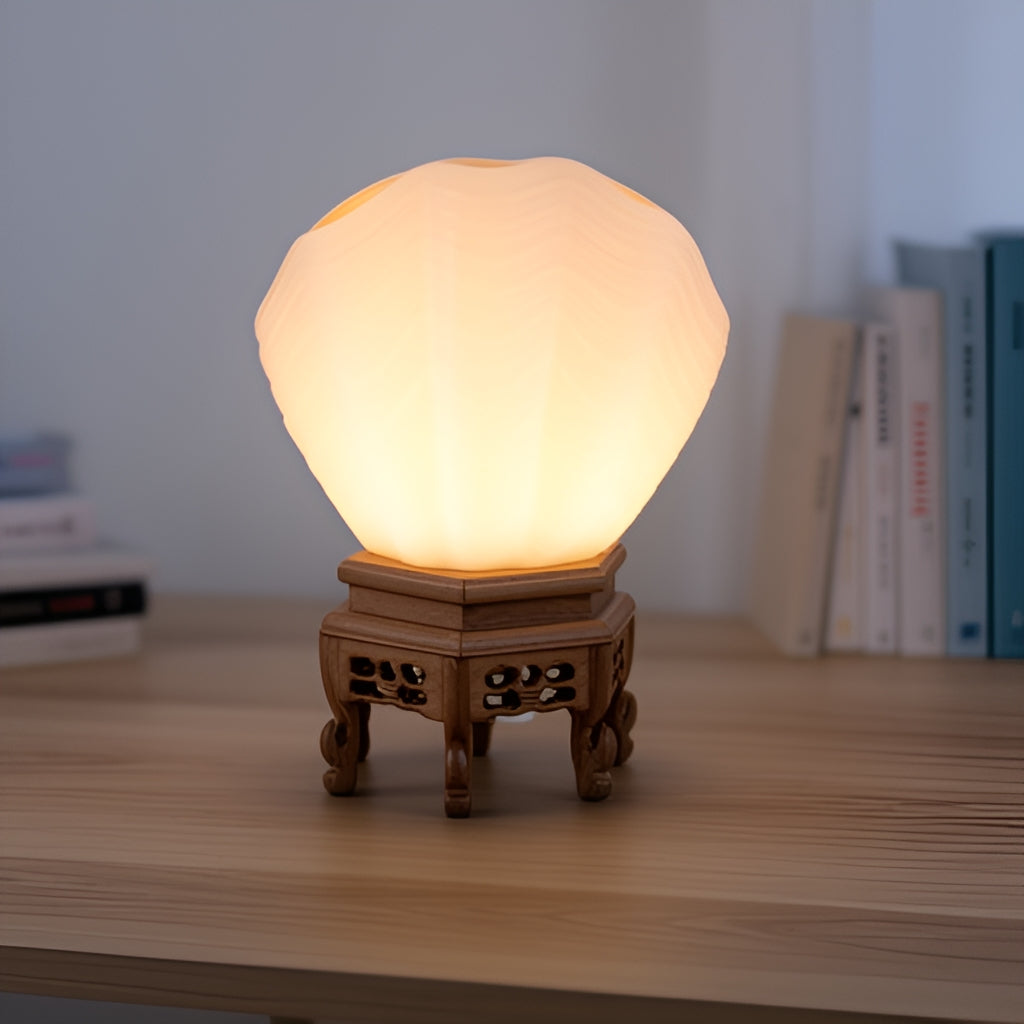 Wooden Ceramic Night Light – USB Powered Dimmable